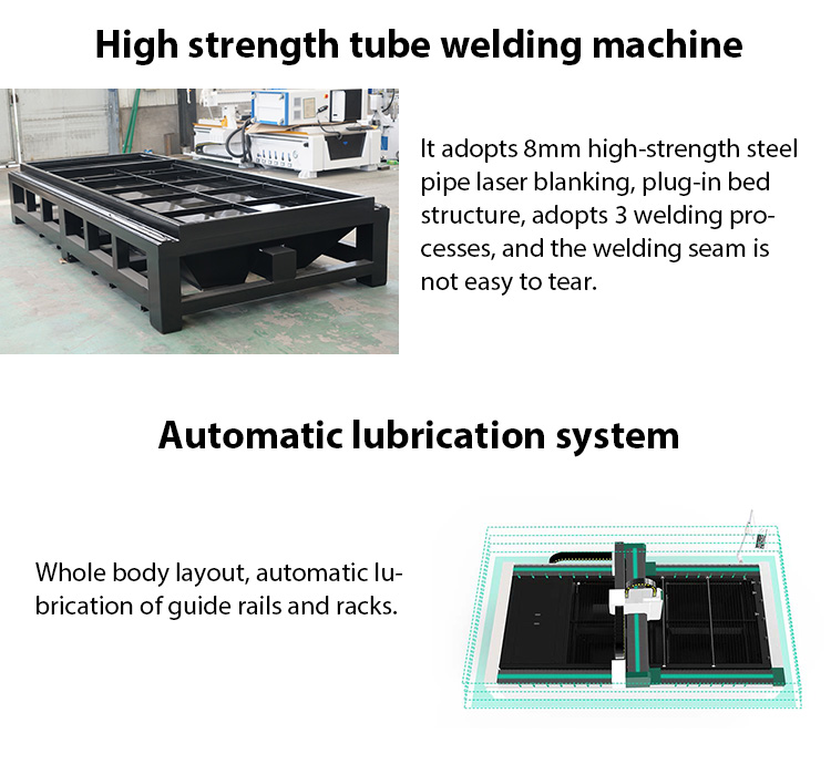 Màquina de tall làser de fibra de tallador de tubs i tubs de doble ús CNC per a metalls