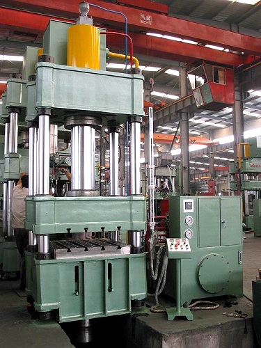 Màquina de perforació de forats metàl·lics Màquina de premsa hidràulica de quatre columnes d'embotició profunda de 100 tones