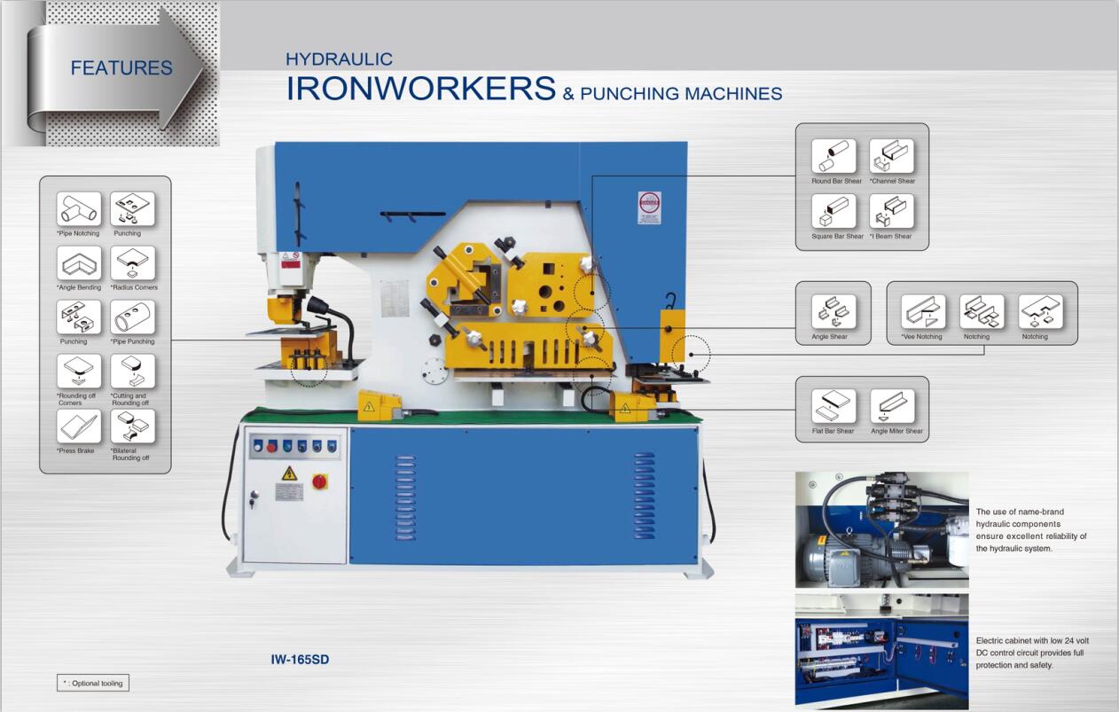 Màquina de perforació i cisalla de la màquina hidràulica de metall IronWorker